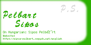 pelbart sipos business card